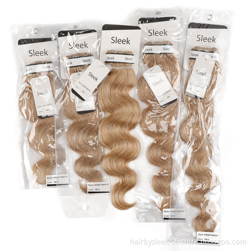 Rebecca Fashion wholesale vendors16~24 inches process body wave S613 machine double weft synthetic hair extension bundles